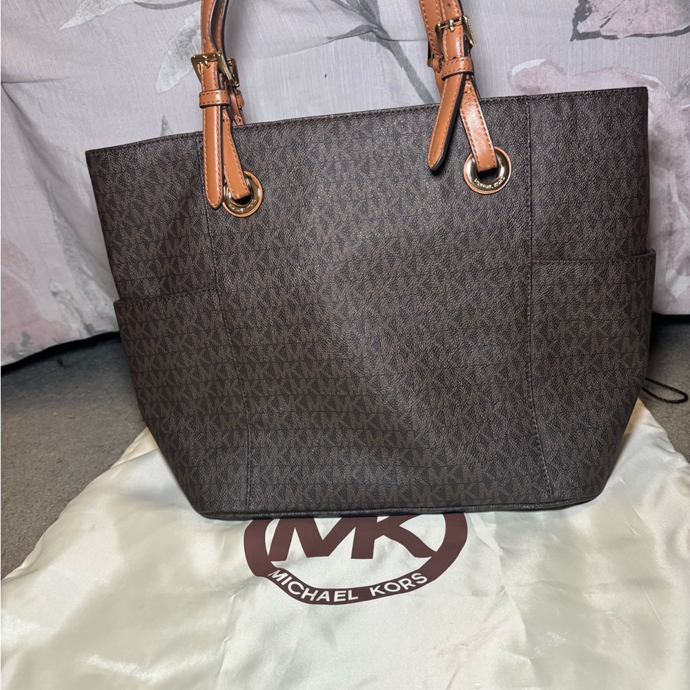 Michael Kors Dark Brown Signature Tote